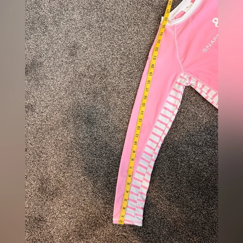 Snapper Rock Pink and White Rash Guard Size Kids 14
